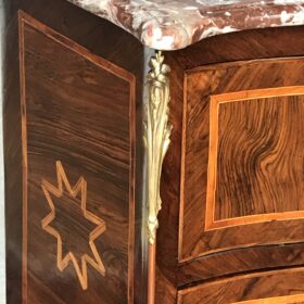 Antique Louis XV Style Chest of Drawers with Marble Top, 1760