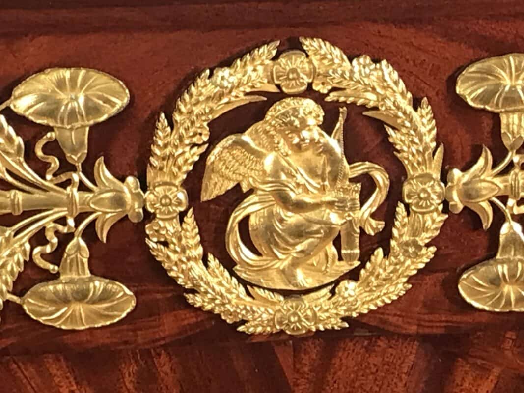 French gilt furniture mounts of an Empire Chest of Drawers- Styylish