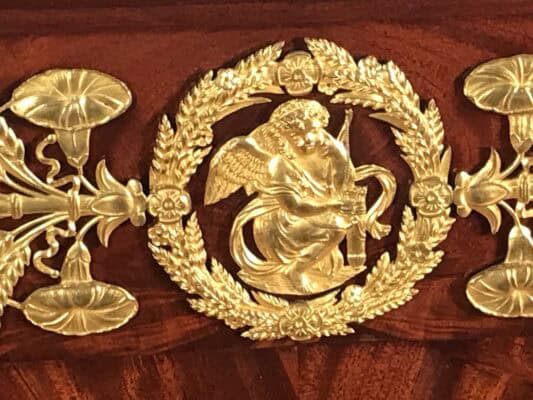 French gilt furniture mounts of an Empire Chest of Drawers- Styylish