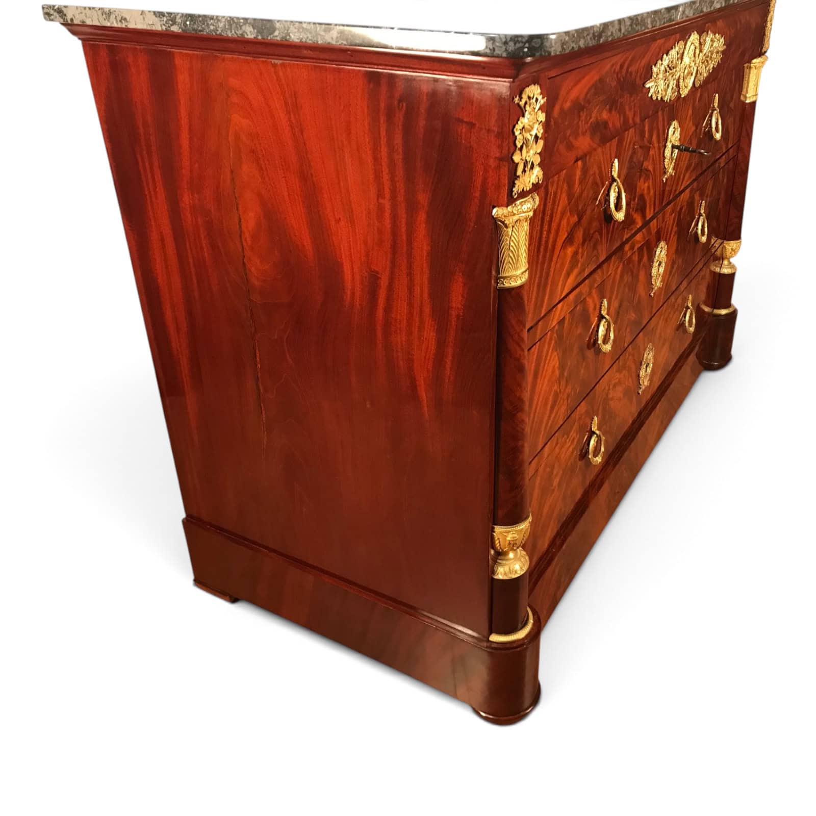 Exceptional French Empire Mahogany Commode with Extensive Gilt-Bronze Mounts, circa 1810 - Image 11