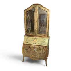 Antique Venetian Painted Secretary Bookcase- Styylish