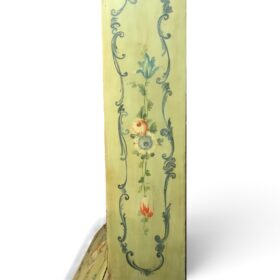 Antique Venetian Painted Secretary Bookcase with Floral Decoration