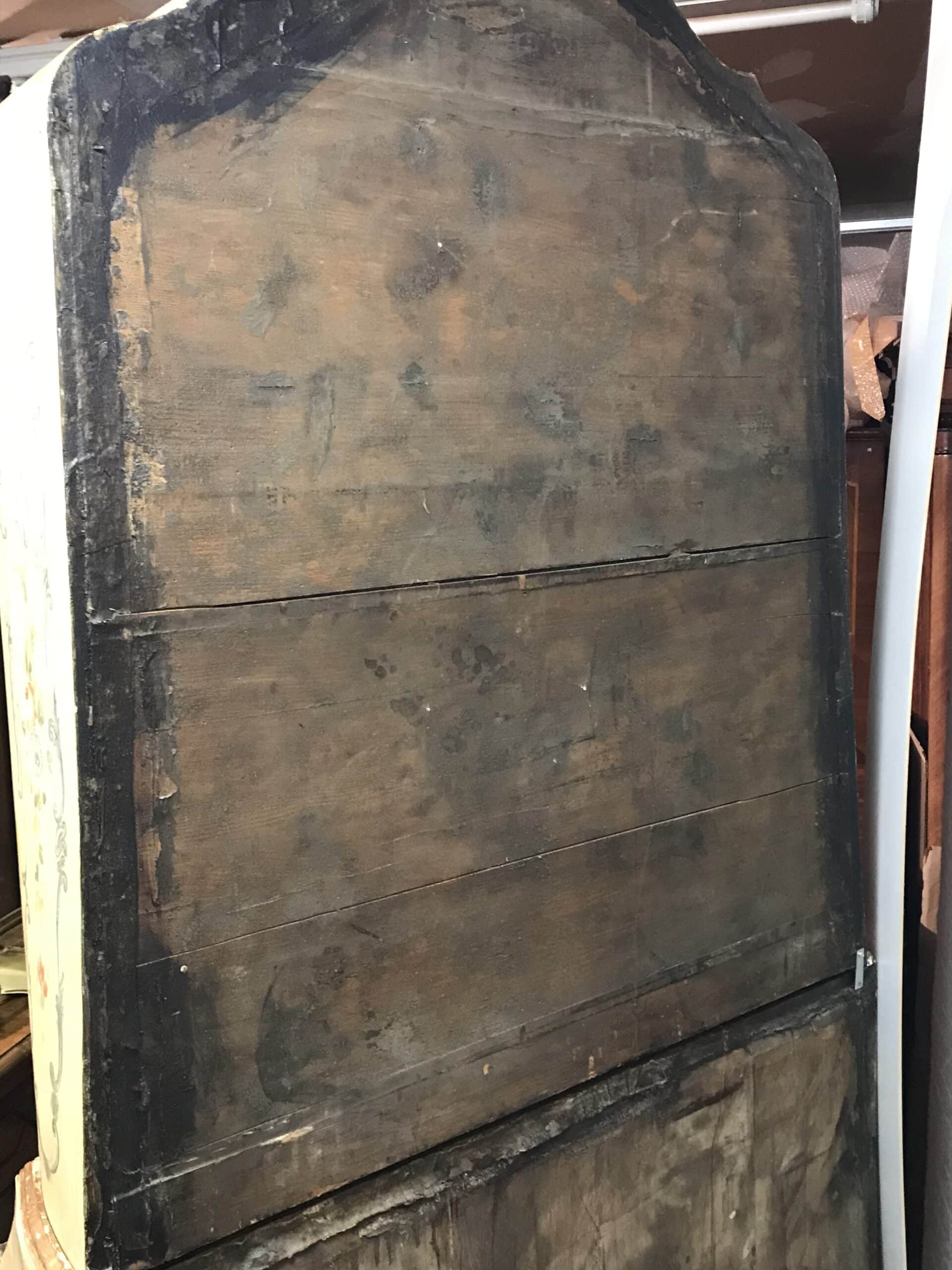 Antique Venetian Painted Secretary Bookcase with Floral Decoration - Image 10
