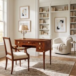 Alternative view of 18th Century Louis XVI Writing Desk with Marquetry, Petite Neoclassical Desk