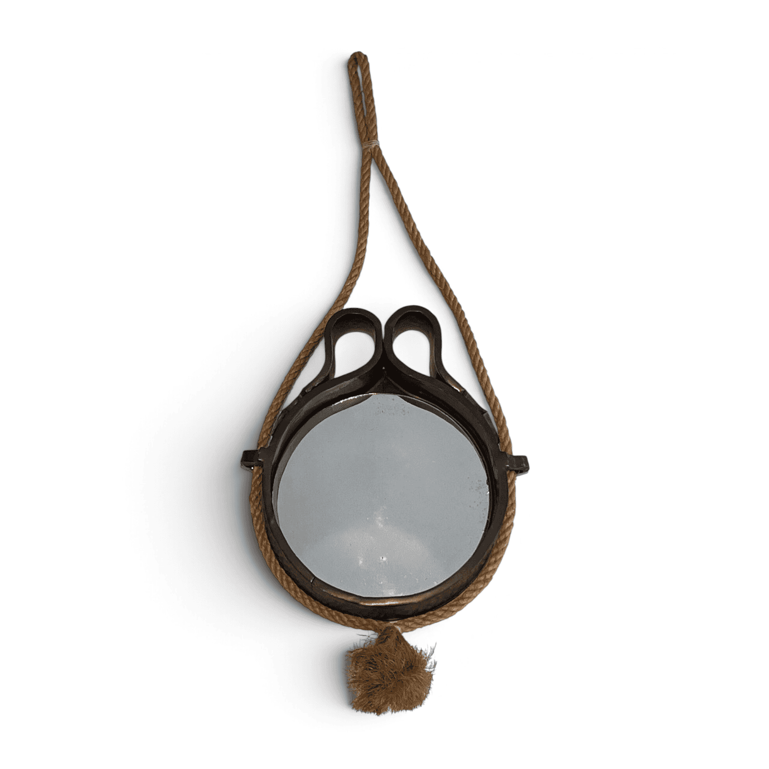 French Black Ceramic Hanging Mirror - Styylish