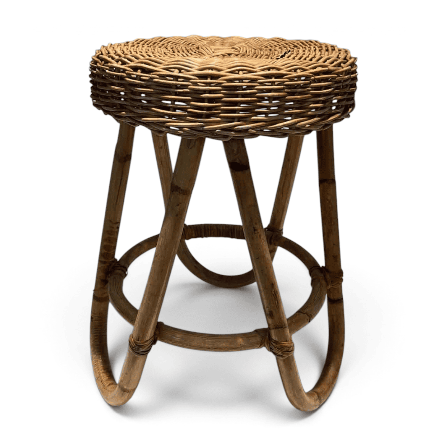 Franco Albini Style Rattan Stool - Styylish