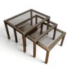 Guy Lefèvre Style Smoked Glass Nesting Tables - Styylish