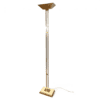 French 1970s Travertine and Brass Floor Lamp - Styylish