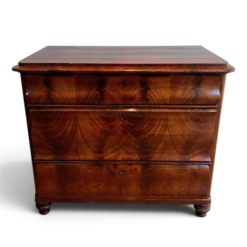 French Empire Commode in Flamed Mahogany - Styylish
