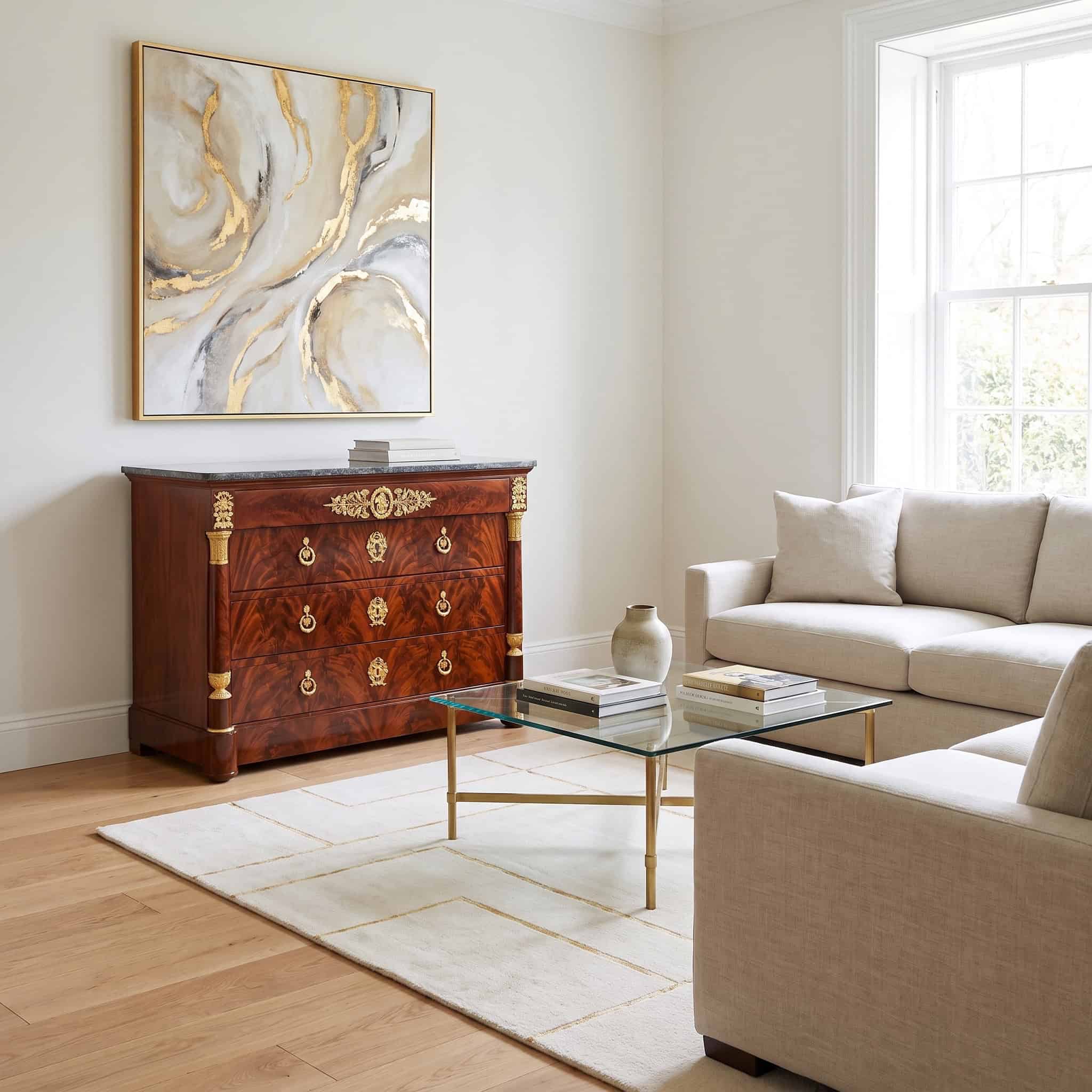 Exceptional French Empire Mahogany Commode with Extensive Gilt-Bronze Mounts, circa 1810 - Image 12