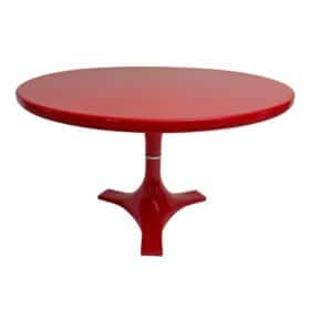 Rare Red Kartell Dining Table by Anna Castelli Ferrieri, ca. 1967