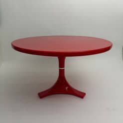 Rare Red Kartell Dining Table by Anna Castelli Ferrieri, ca. 1967 - Image 12