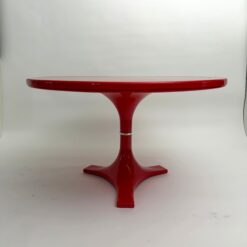 Alternative view of Rare Red Kartell Dining Table by Anna Castelli Ferrieri, ca. 1967