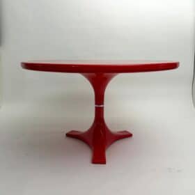 Rare Red Kartell Dining Table by Anna Castelli Ferrieri, ca. 1967