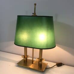 Pair of French Brass Table Lamps with Green Adjustable Shades - View Fourteen - Styylish