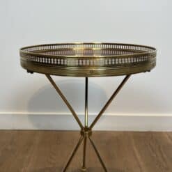 French Neoclassical Brass and Mahogany Tripod Guéridon - Detail One - Styylish