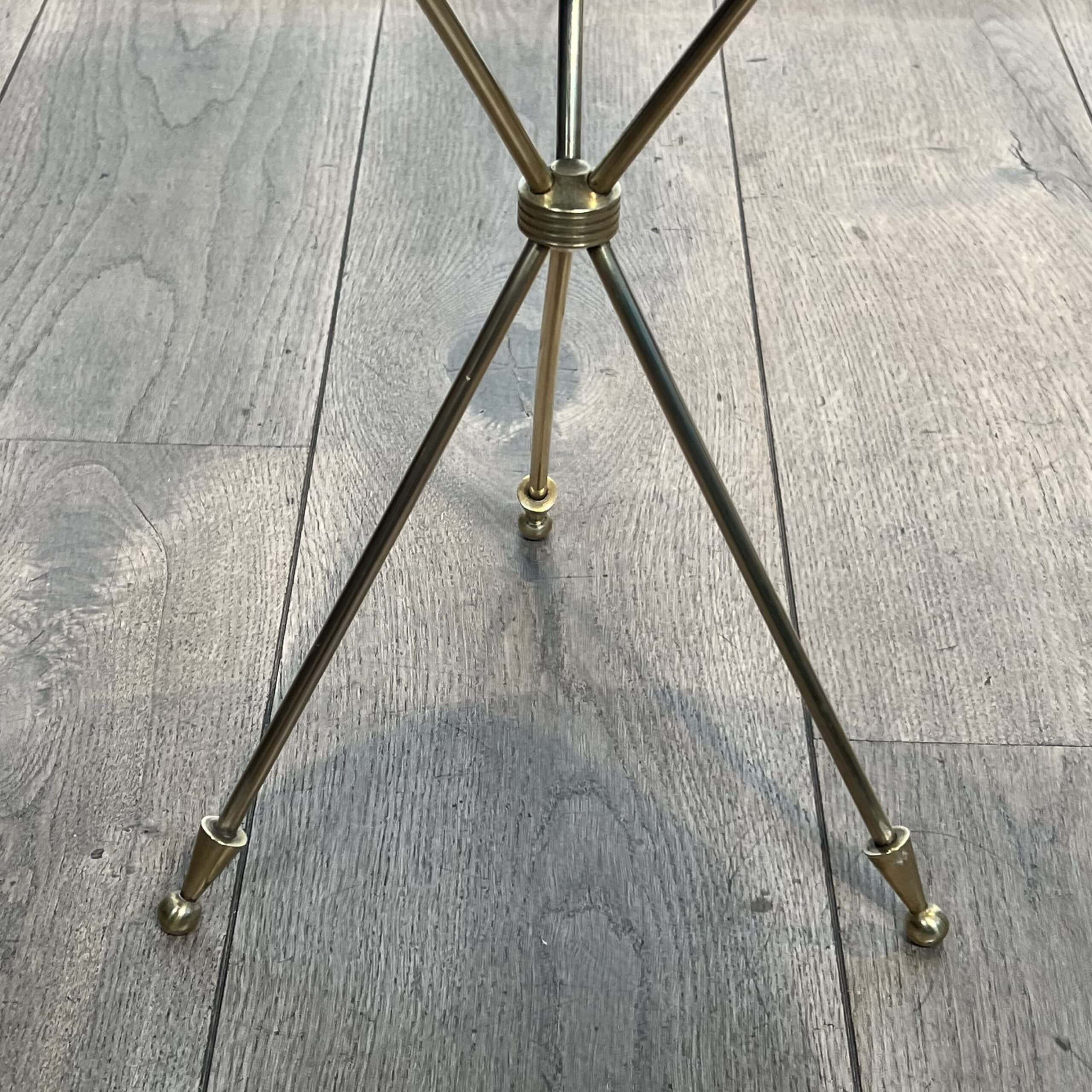 French Neoclassical Brass and Mahogany Tripod Guéridon - Detail Four - Styylish