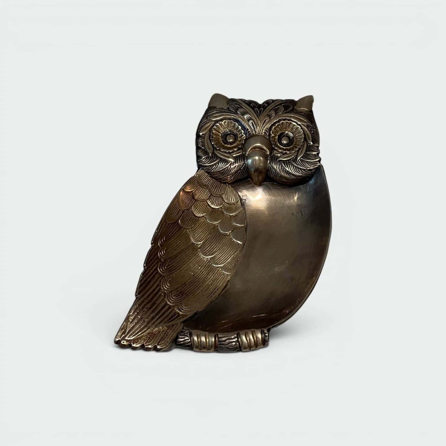 Mauro Manetti Style Brass Owl Trinket Dish - Styylish
