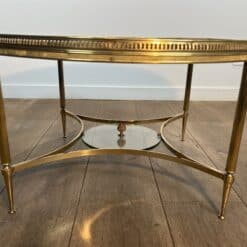 Maison Jansen Style Brass and White Marble Coffee Table - Detail One - Styylish