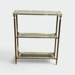 Maison Jansen Style Brass and Glass Console Table - Styylish