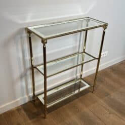 Maison Jansen Style Brass and Glass Console Table - Image 4