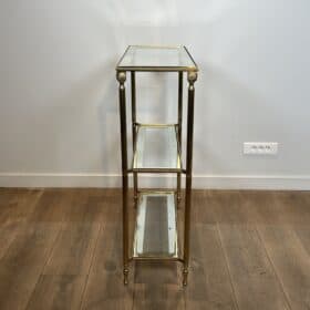 Maison Jansen Style Brass and Glass Console Table