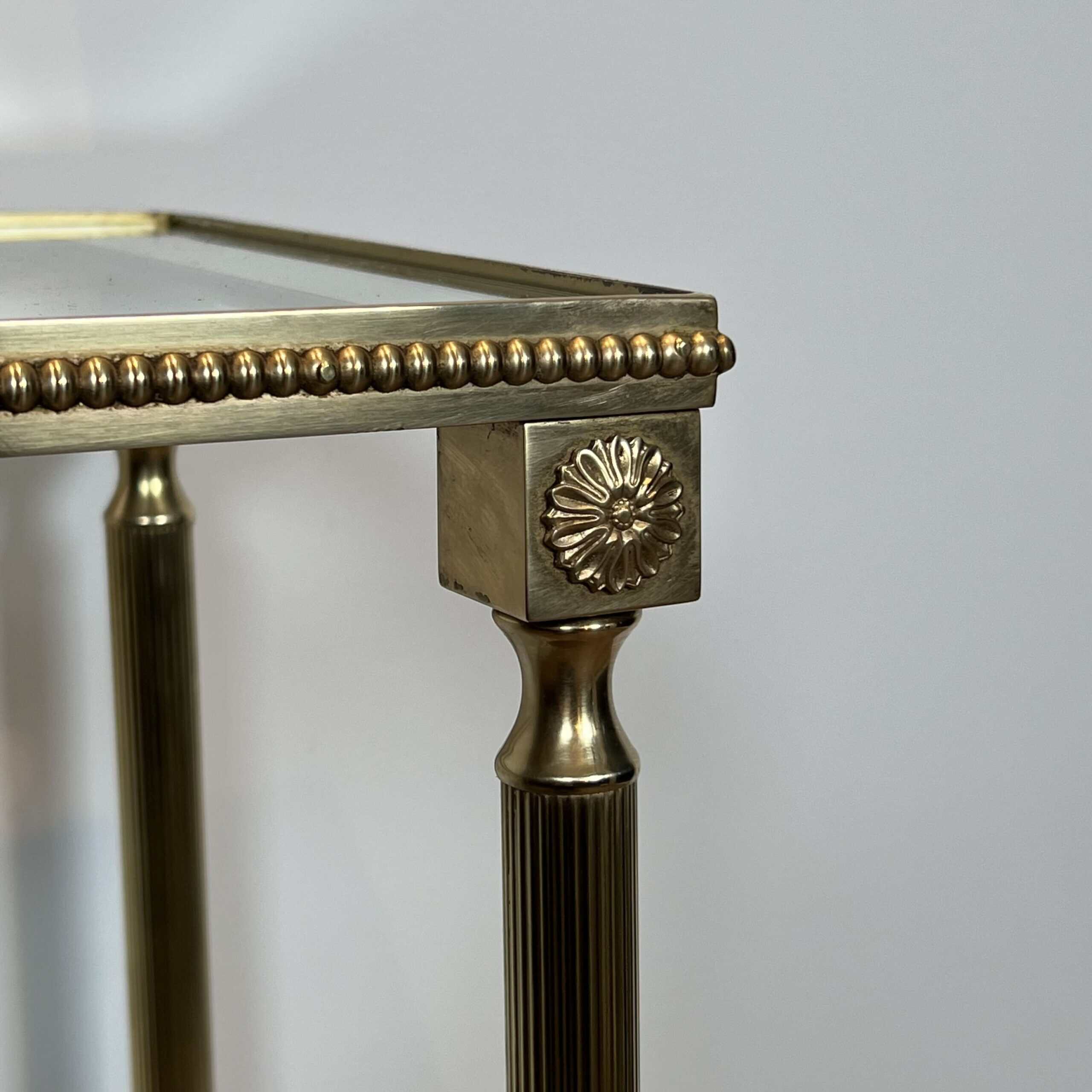 Maison Jansen Style Brass and Glass Console Table - Image 8