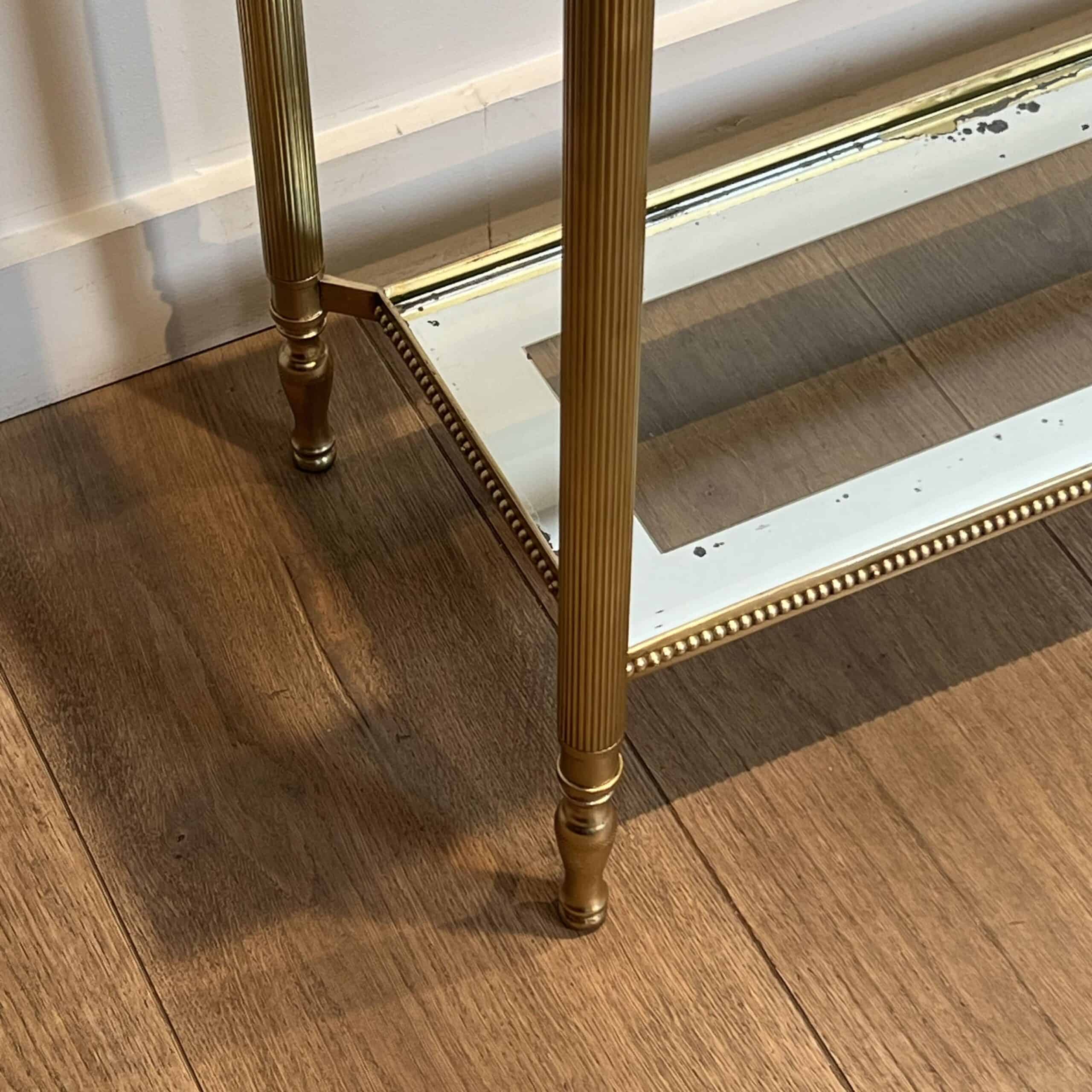 Maison Jansen Style Brass and Glass Console Table - Image 11