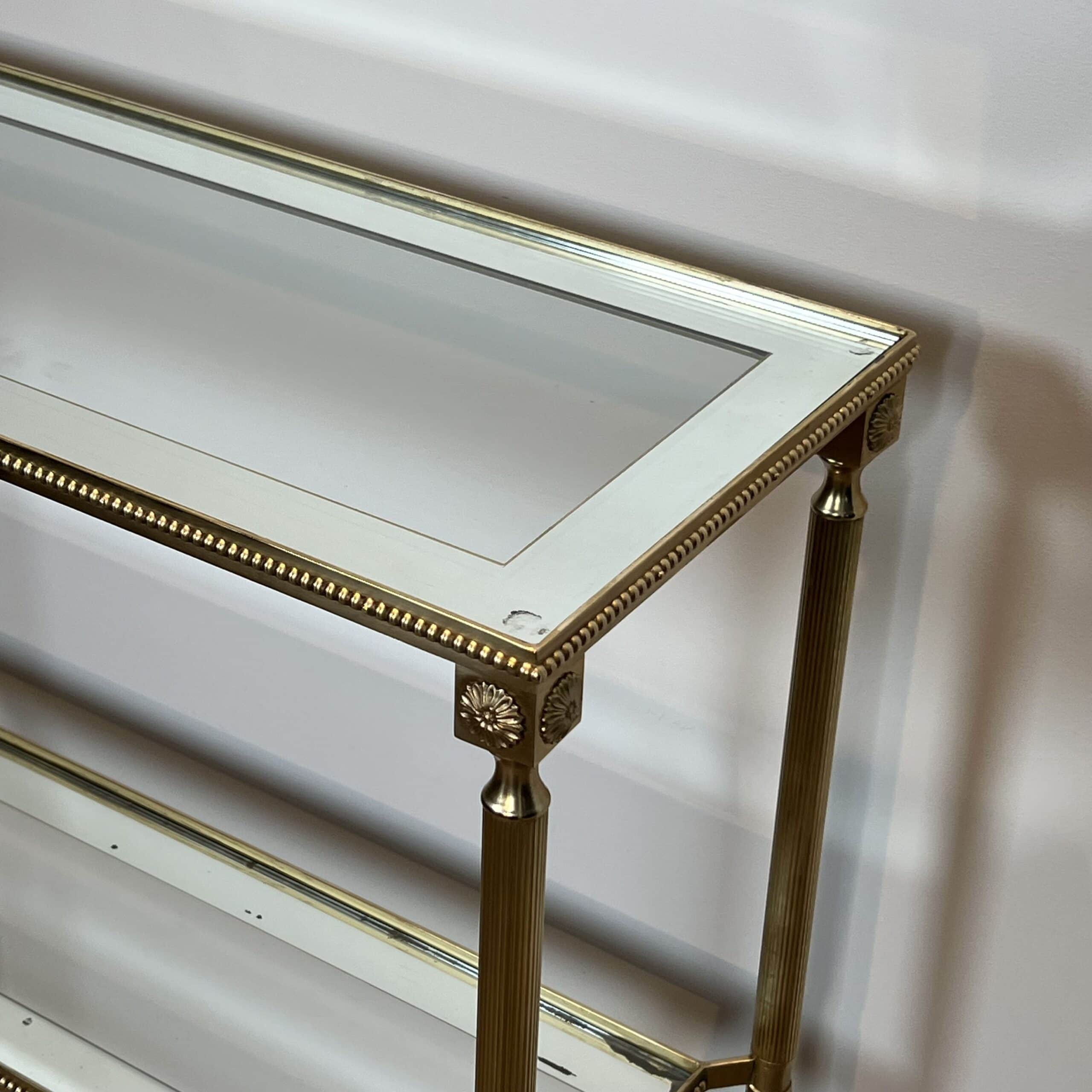 Maison Jansen Style Brass and Glass Console Table - Image 14
