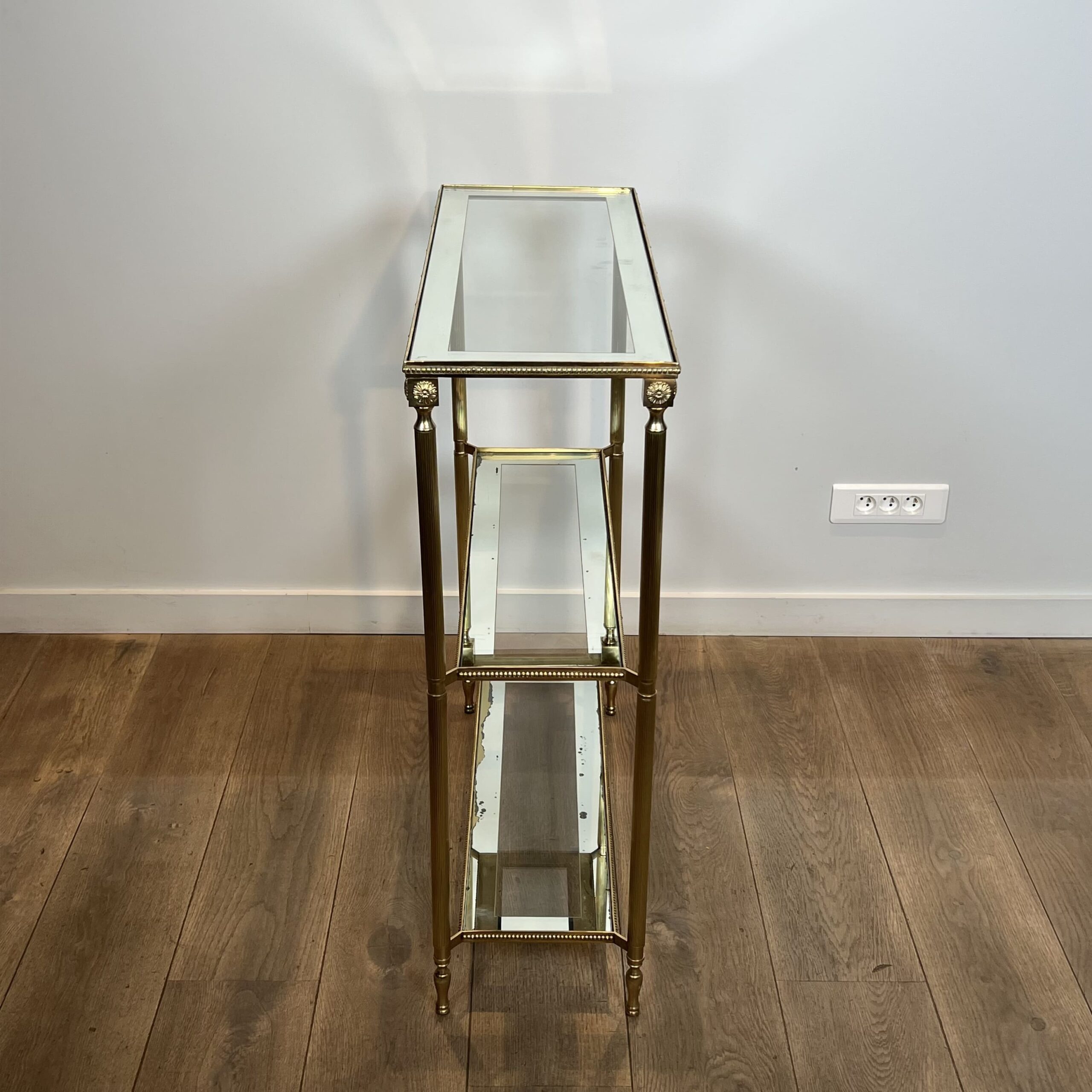 Maison Jansen Style Brass and Glass Console Table - Image 17