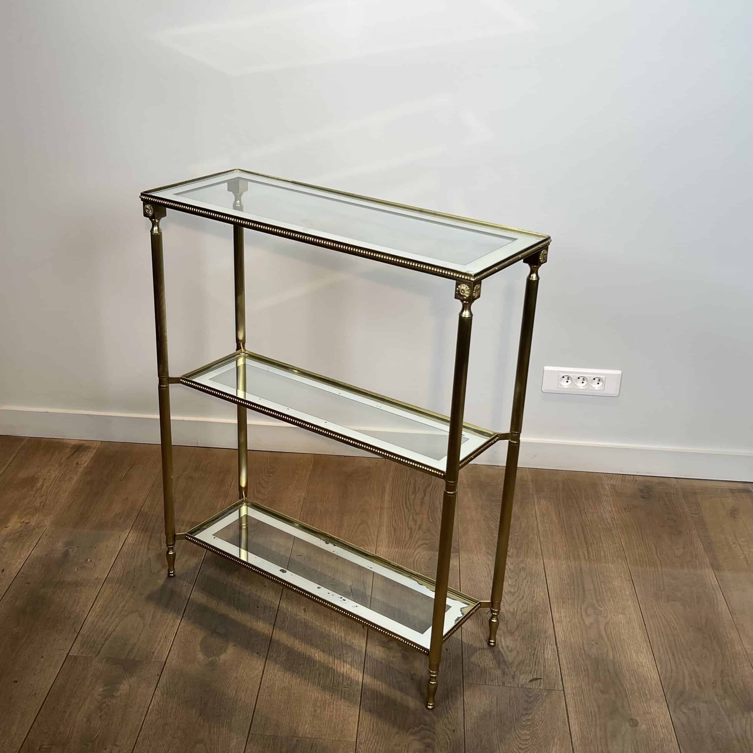 Maison Jansen Style Brass and Glass Console Table - Image 19