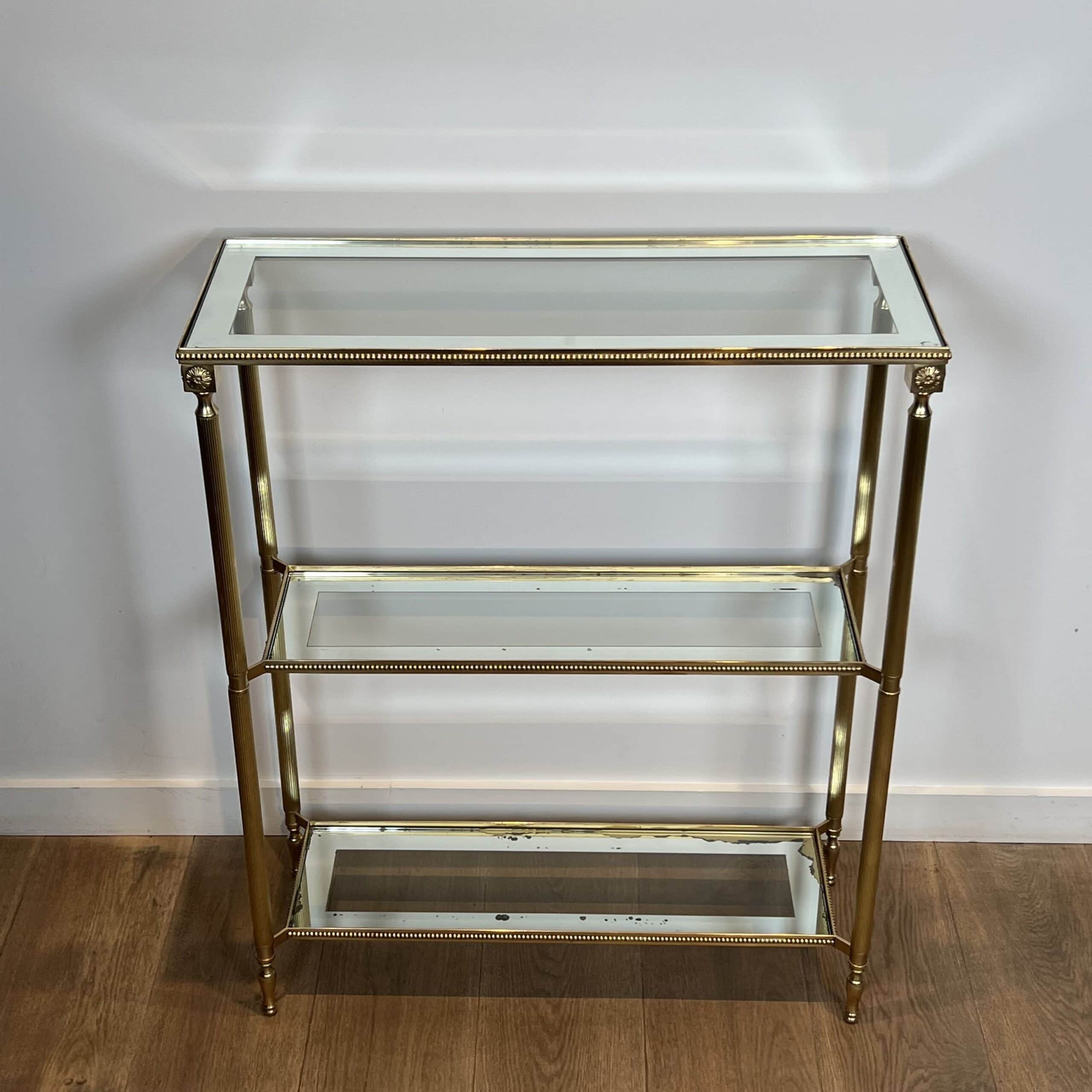 Maison Jansen Style Brass and Glass Console Table - Image 20