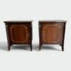 Pair of Maison Jansen Style Mahogany and Brass Side Cabinets - Styylish