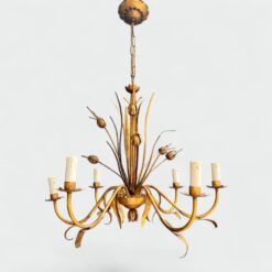 Coco Chanel Style Gilt Tole Chandelier - Styylish