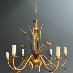 Coco Chanel Style Gilt Tole Chandelier - View One - Styylish