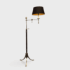 Maison Baguès Style Mahogany and Gilt Brass Floor Reading Lamp - Styylish