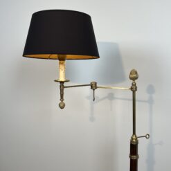 Maison Baguès Style Mahogany and Gilt Brass Floor Reading Lamp - Detail One - Styylish