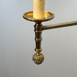 Maison Baguès Style Mahogany and Gilt Brass Floor Reading Lamp - Detail Three - Styylish