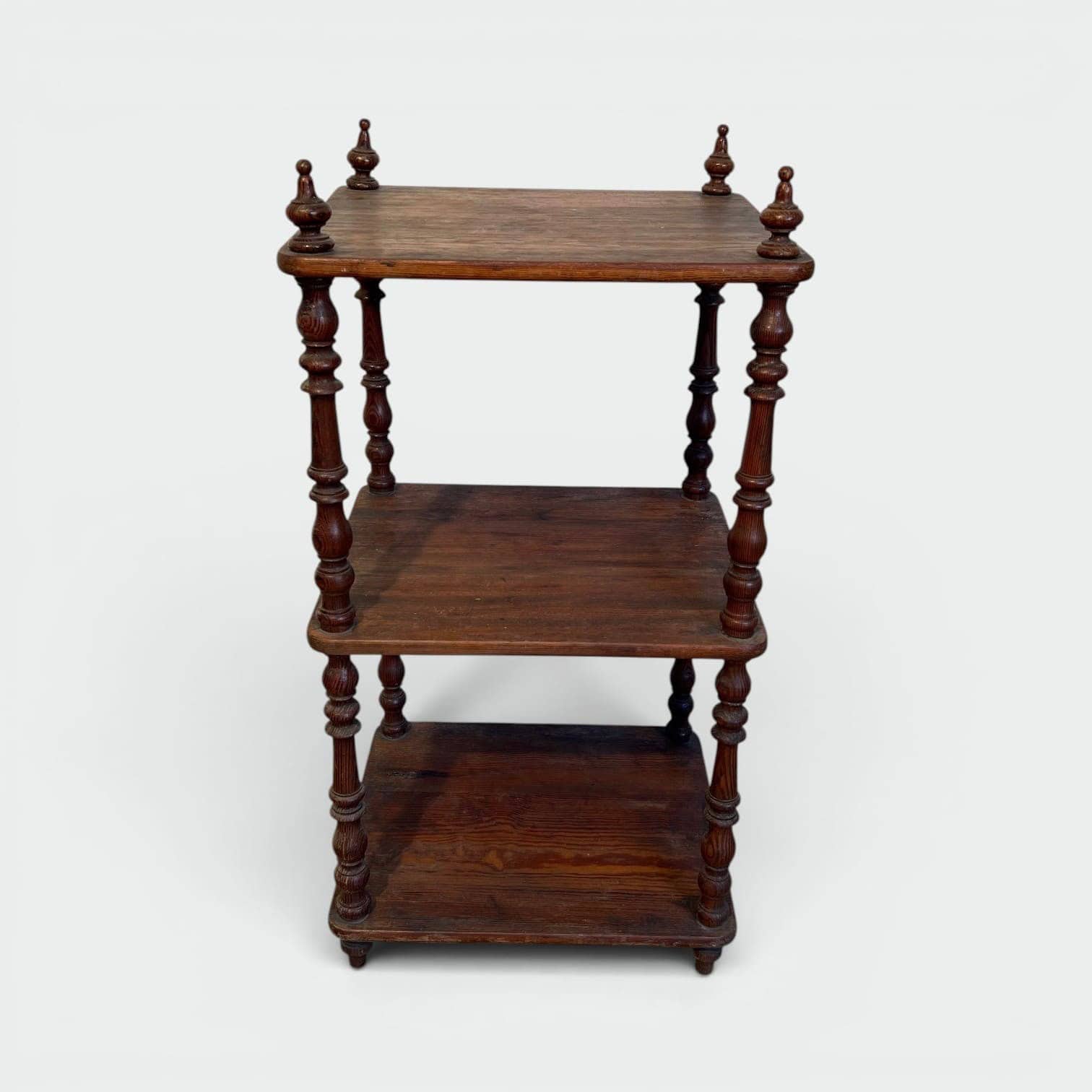 French Napoleon III Pitch Pine Three-Tier Shelf - Styylish