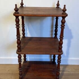 French Napoleon III Pitch Pine Three-Tier Shelf