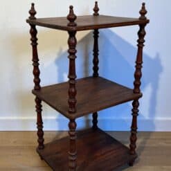 French Napoleon III Pitch Pine Three-Tier Shelf - View Two - Styylish