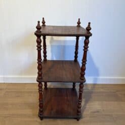 French Napoleon III Pitch Pine Three-Tier Shelf - View Three - Styylish