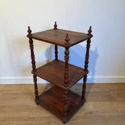 French Napoleon III Pitch Pine Three-Tier Shelf - View Four - Styylish