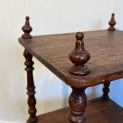 French Napoleon III Pitch Pine Three-Tier Shelf - Detail Two - Styylish