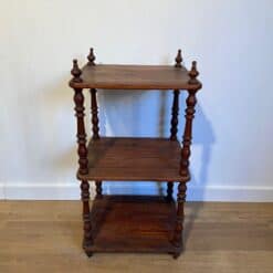 French Napoleon III Pitch Pine Three-Tier Shelf - View Six - Styylish