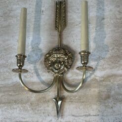 Pair of Lucien Gau Neoclassical Silvered Bronze Wall Sconces - View Five - Styylish