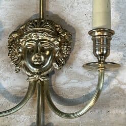 Pair of Lucien Gau Neoclassical Silvered Bronze Wall Sconces - Detail Four - Styylish