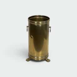 Antique Neoclassical Brass Umbrella Stand with Claw Feet - Styylish