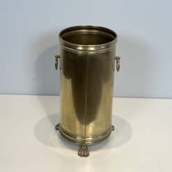 Antique Neoclassical Brass Umbrella Stand with Claw Feet - View Two - Styylish