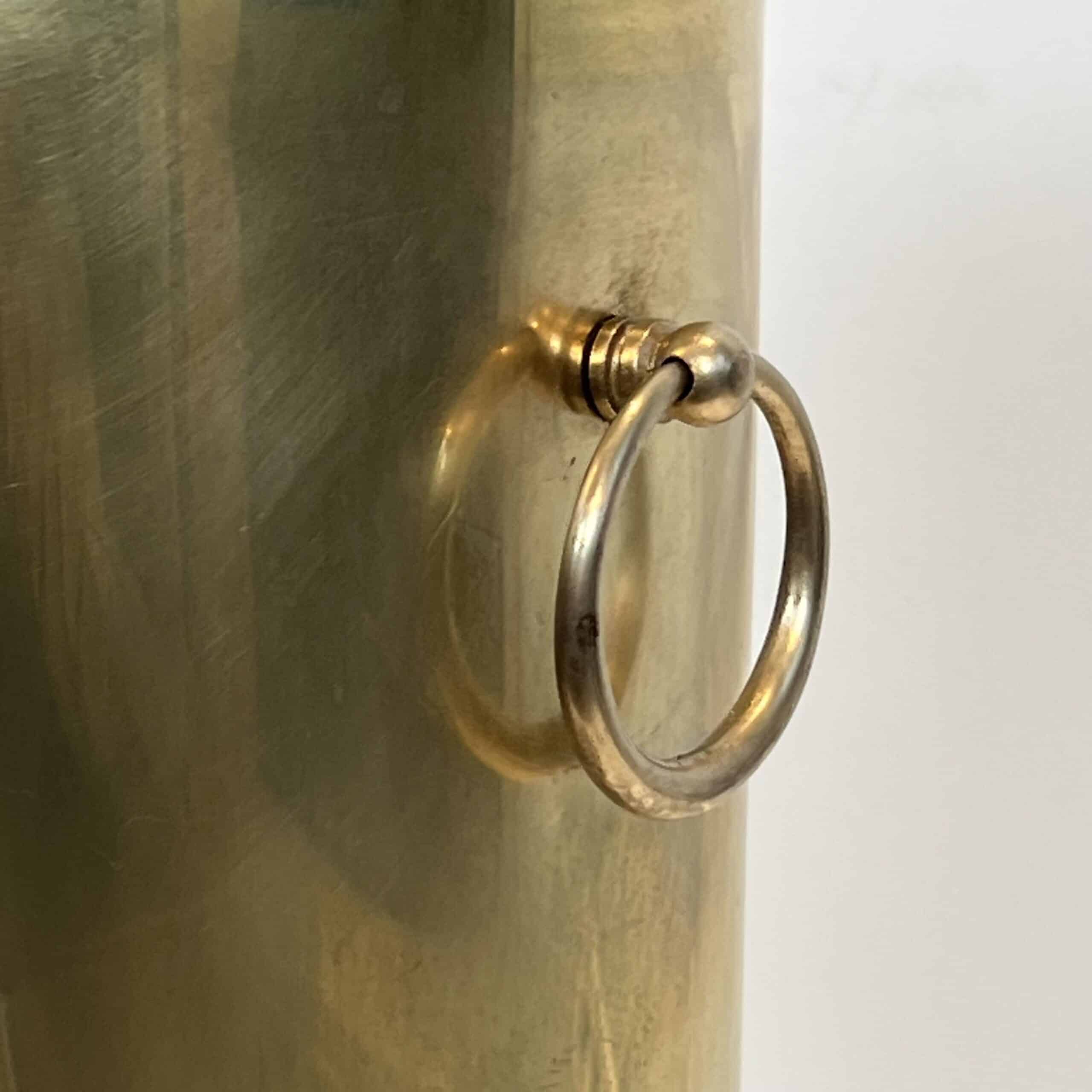 Antique Neoclassical Brass Umbrella Stand with Claw Feet - Detail One - Styylish